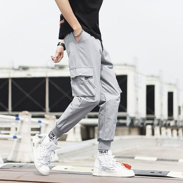 Muscular men's sports trousers training basketball running loose Korean  casual pants fashion trendy fitness pants gym